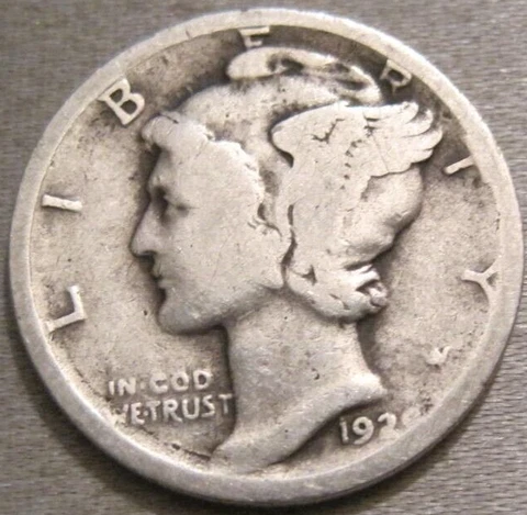 SELLING AS SHOWN - 1929 D MERCURY DIME *** 90% SILVER *** 528 Cover