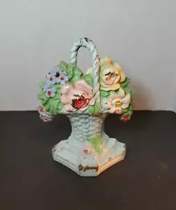 DOOR STOP Hubley #8 Flower Basket 6" Hand Painted 1930 Original Finish WHOLESALE - Picture 1 of 8