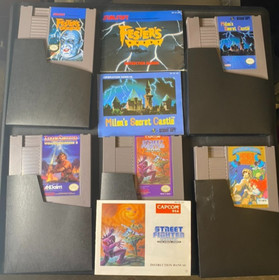 NES Games 5 Lot Tested Fester Milon Ironsword King's Knight Street Fighter 2010