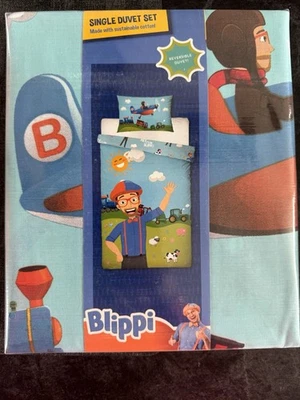 Brand New Single Reversible Blippi Children’s Duvet Set - Image 1 of 4