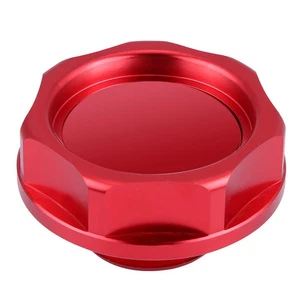 (Red)Aluminium Alloy Oil Filler Cover Engine Fuel Tank Cap For Car Car GD - Picture 1 of 11