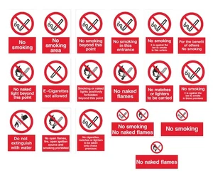 NO FUMAR - SEÑALES DE PROHIBICIÓN - LETRERO METÁLICO - A4 A3 - VARIOS DISEÑOS - Imagen 1 de 39
