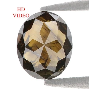 Diamante natural suelto forma ovalada de 1,10 quilates 7,15 mm color marrón diamante L3402 - Imagen 1 de 8