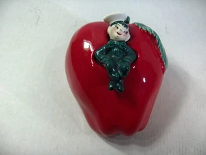 GILNER Pixie Elf Fairy Apple 1950's Wall Pocket - Picture 1 of 7