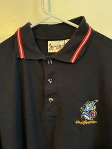 Walt Disney World 100 Years Of Magic Polo Black Embroidered Size XL Extra Large - Picture 1 of 5