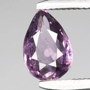 π 0.62ct 6.5x4.5mm Pear Natural Pinkish Purple Spinel - Tanzania Gemstone - Picture 1 of 4