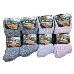 6, 3Pk Ladies Non Elastic Wool Blend Thermal Diabetic Boot Socks Thick Warm 4-8 - Picture 1 of 5