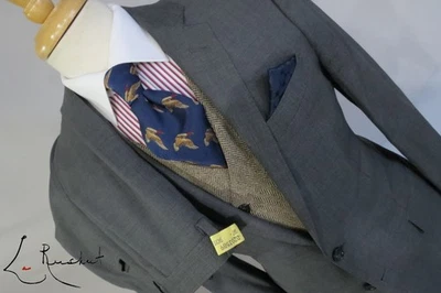 Traje completo tejido saco carbón Current J Crew Ludlow Tollegno 1900 Italia 38 S Foto 1 de 4