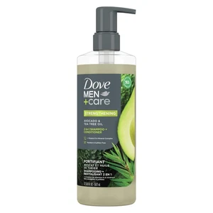 Dove Men+Care Shampooing 2 en 1 + Après-Shampooing + Après-Shampooing Avocat & Huile d'Arbre à Thé pour... - Photo 1/5