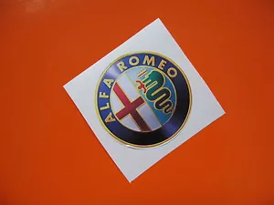 Adesivo/decalcomania ALFA ROMEO centri ruota look 3D x4 - Foto 1 di 1