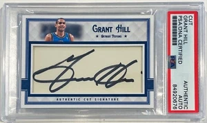 Grant Hill Detroit Pistons Signed Auto Custom Cut #'d 1/1 Trading Card PSA/DNA - Picture 1 of 2