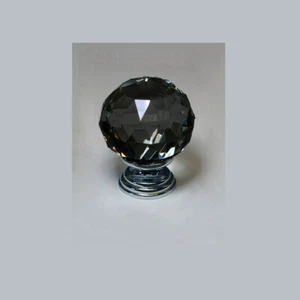 1 perno de cristal negro 40 mm pulido base cromada - Imagen 1 de 1