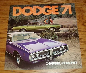 Original 1971 Dodge Charger & Coronet Verkaufsprospekt 71 SE Super Bee R/T - Bild 1 von 2