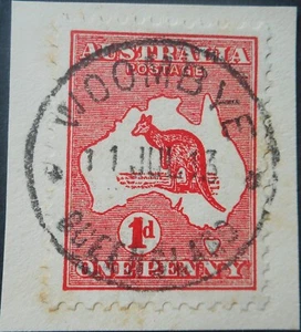 Australia 1913 One Penny Kangaroo with WOOMBYE postmark - Picture 1 of 1