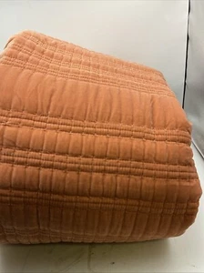 Threshold Lofty Velvet Quilt King Size Terracotta - Picture 1 of 4