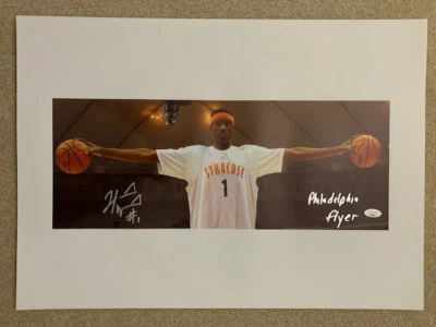 哈金·沃里克签名超大 17 x 24 照片刻录费城飞人 JSA — 第 1/4 张图片