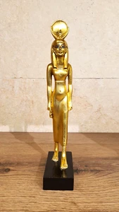 Unikat Statue der altägyptischen Göttin Isis mit Sonnenscheibe - Bild 1 von 7