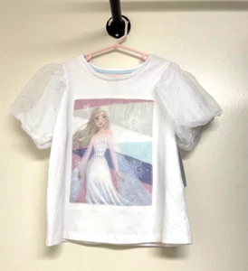 Girl's Disney Frozen Short-Sleeve Elsa Top Size 9/10 NWT! - Picture 1 of 9