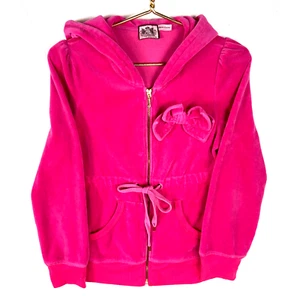 Y2k Juicy Couture Women's Sweatshirt Hoodie Medium Pink Full Zip - Picture 1 of 4