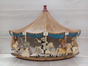 Vintage Universal Statue Zirkus Zelt Karussell Tiere 3D Wandbild USA Homco - Bild 1 von 8
