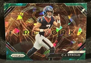 C.J. Stroud 2023 Panini Prizm RC Green Cracked Ice Fireworks Rookie #F-10 Texans - Bild 1 von 2
