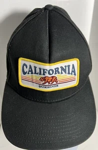 Men’s Black Quicksilver CALIFORNIA SnapBack Cap Embroidered Patch - Picture 1 of 6