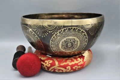 12 inches Tibetan singing bowl- hand made bowl-meditation chakra balancing bowl - Image 1 of 4
