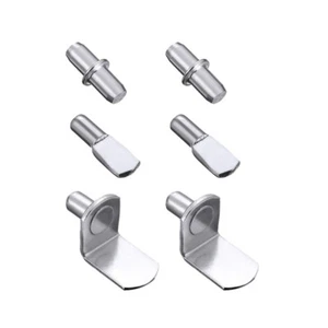 68 Pcs Partition Nail Set Silver Brackets for Shelves Shelf Supports - Picture 1 of 11