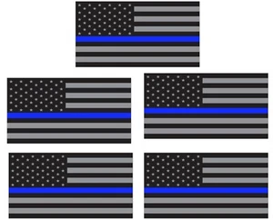 5 Support Police USA Flag Blue Line 2nd Amendment Sticker Decal Lives Matter - Picture 1 of 1