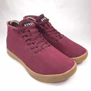 NoBull Women's 8 Canvas Trainer Mid Maroon Red Cross Trainer Gum Hi-Top Sneaker - Picture 1 of 12