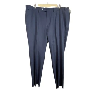 Pantalones de vestir Calvin Klein para hombre talla 40x30 azules frente plano nuevos con etiquetas - Imagen 1 de 6