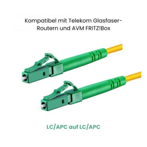 CONBIC® 25m LC APC - LC APC 8° Glasfaserkabel Simplex OS2 9/125 gelb LWL - Bild 1 von 6