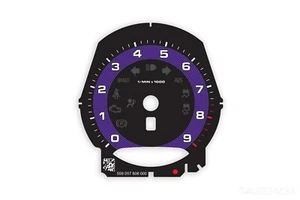 Porsche 991 981 718 Calibre Cara Tacómetro Manual 992 Estilo Anillo Ultravioleta - Imagen 1 de 1