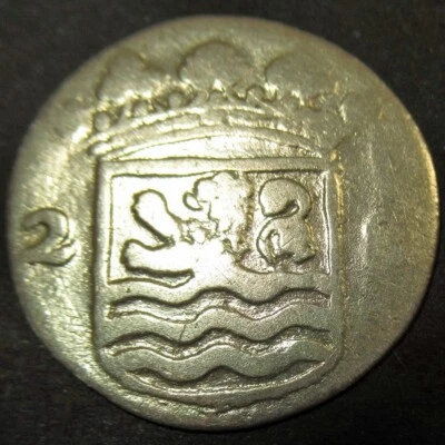 COA Silver 1750 Colonial Old Dutch Colonial New York Dime Zeelandia Lion Dime - Image 1 of 4