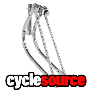 20" Lowrider Classic Bike Bent Spring Fork W/Square Twisted Bars Chrome - Picture 1 of 2