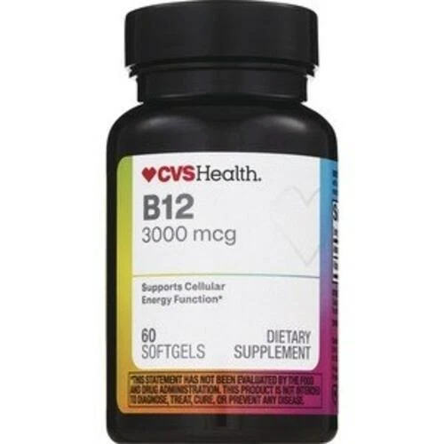 CVS 健康维生素 B-12 软胶囊,60 克拉 — 第 1/1 张图片