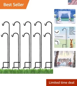 Sturdy Metal Shepherds Hooks 35 Inches Tall - Ideal for Garden Decorations - Picture 1 of 10