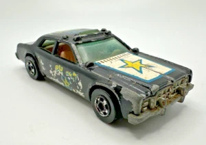 Hot Wheels Police Car #123 Vintage 1977 Black Diecast Malaysia 1/64 - Picture 1 of 7