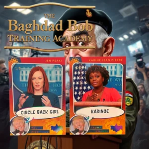 2023 DECISION TRUMP NICKNAMES JEN PSAKI + KARINGE RAINBOW FOIL /5 RARE! - Picture 1 of 4