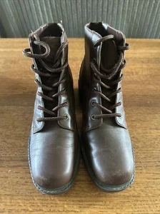 Danexx Brown Leather Women Ankle Boots Size 8M Very Nice - Picture 1 of 13