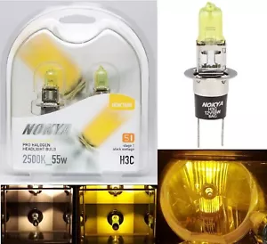 Nokya 2500K Yellow H3C 64146BC Nok7659 55W Two Bulbs Head Light Replace JDM Lamp - Picture 1 of 11