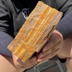 Natural Yellow Tiger'S Eye Quartz Crystal Specimen Mineral Healing - Picture 1 of 22