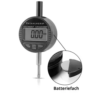 STAHLWERK Digitale Messuhr Messtaster mit 0-12,7 mm (0,5") Messbereich - Bild 1 von 11