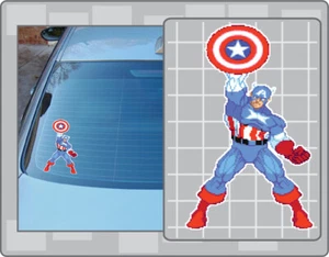 CAPTAIN AMERICA Vinyl Decal #2 Car Truck Sticker Marvel vs. Capcom Decal - Foto 1 di 1