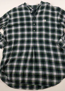 Vintage Ralph Lauren Polo 67 Popover Flannel Green White Plaid Shirt Men's XL - Picture 1 of 8