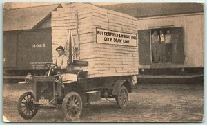 Butterfield & Wright Bros Moving Delivery Truck Butterfield MN DB Postcard F15 - Picture 1 of 2
