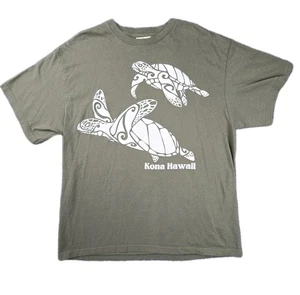 Vintage Local Honu Kona Hawaii Sea Turtle T-Shirt Large Tribal Graphic - Picture 1 of 7