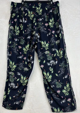 Rachel Roy Bahama Summer Light Weight Pants Plus Size 1X Floral NWT Msrp $109 - Image 1 of 4