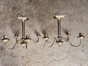 Two Vintage Hanging Ceiling Lights With Candle Style Fittings - Picture 1 of 10