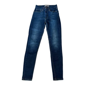 Levis Mile High Super Skinny High Rise Jeans Damen 27 (26x29) Blau Denim Stretch - Bild 1 von 13